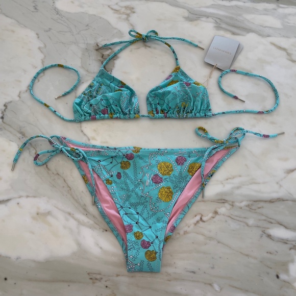 EMILIO PUCCI BLUE PRINT BIKINI SIZE US 10 / IT 44 NWTS! - Picture 3 of 15